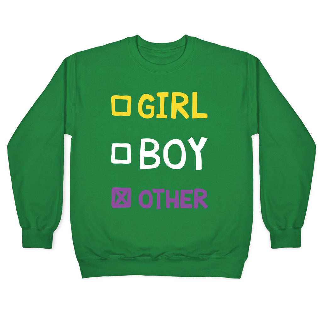 Non-Binary Gender Checklist Crewneck Sweatshirt