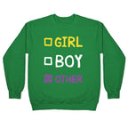 Non-Binary Gender Checklist Crewneck Sweatshirt