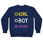 Non-Binary Gender Checklist Crewneck Sweatshirt