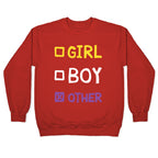 Non-Binary Gender Checklist Crewneck Sweatshirt