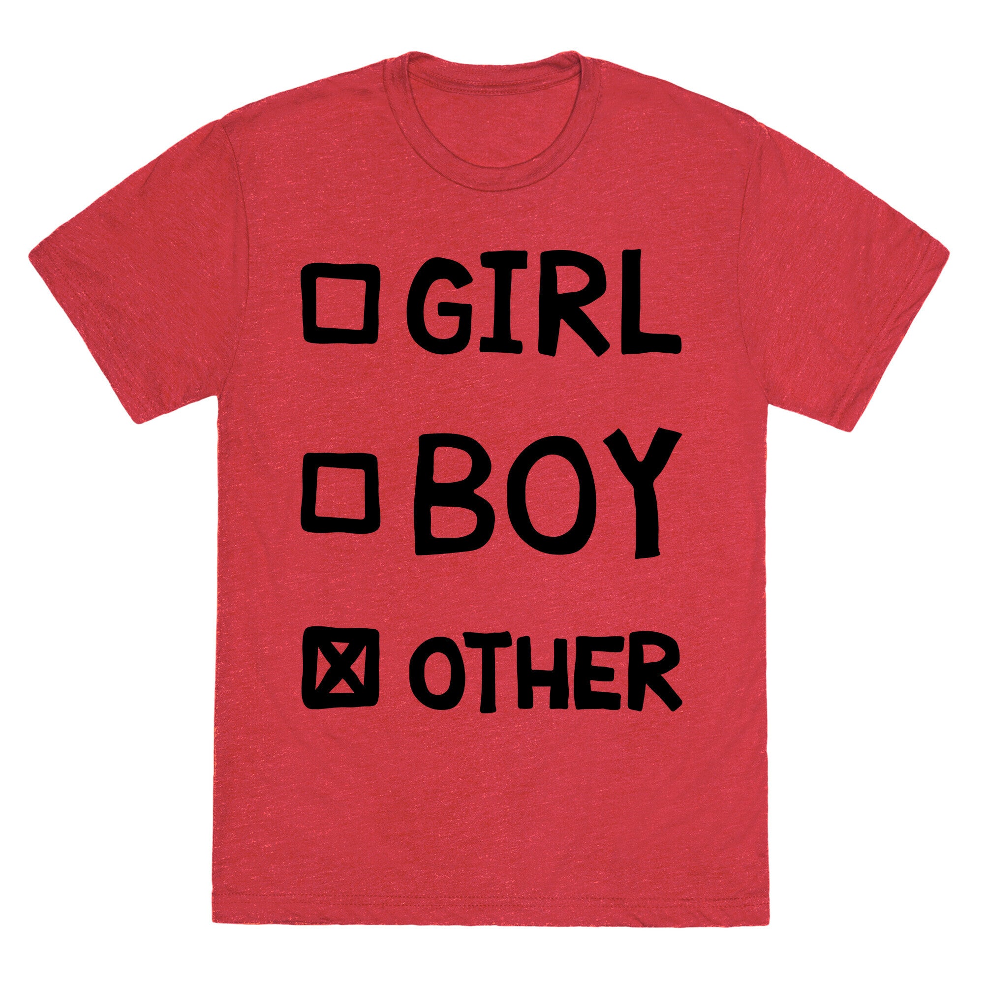 Non-Binary Gender Checklist Unisex Triblend Tee