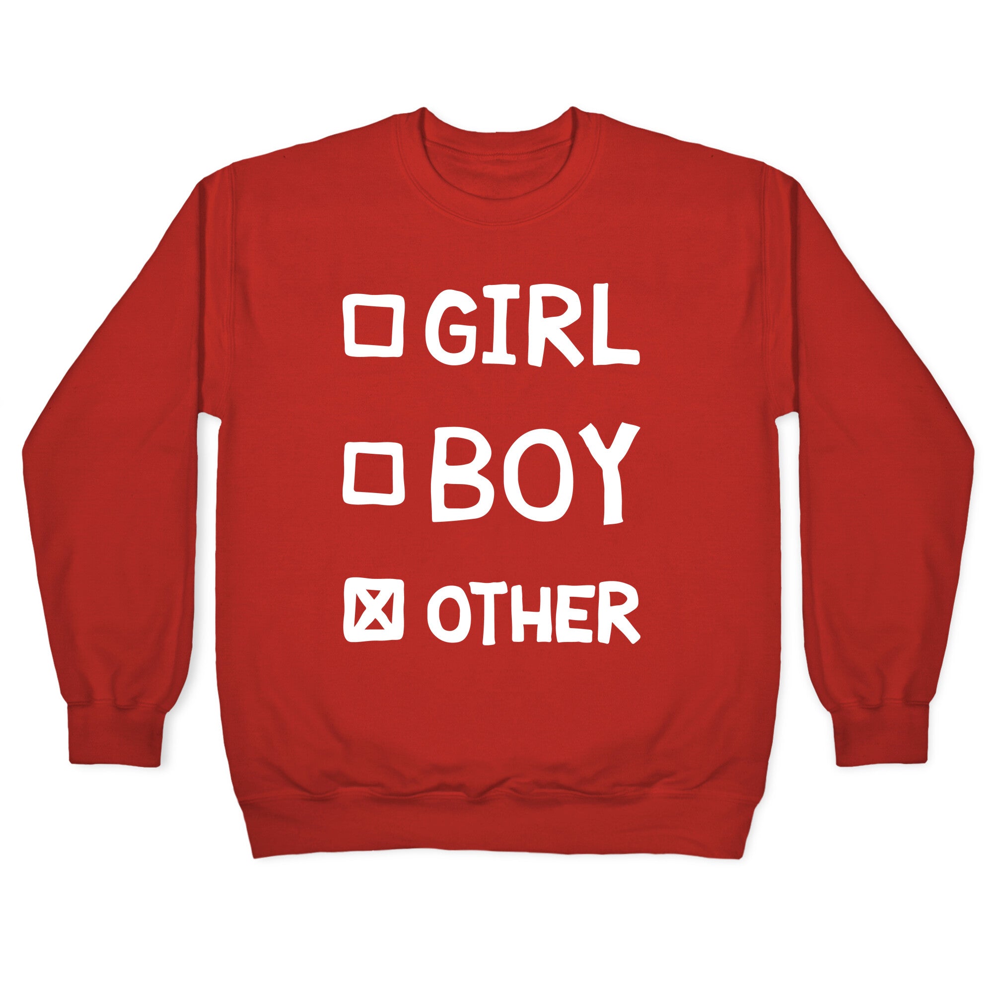 Non-Binary Gender Checklist Crewneck Sweatshirt
