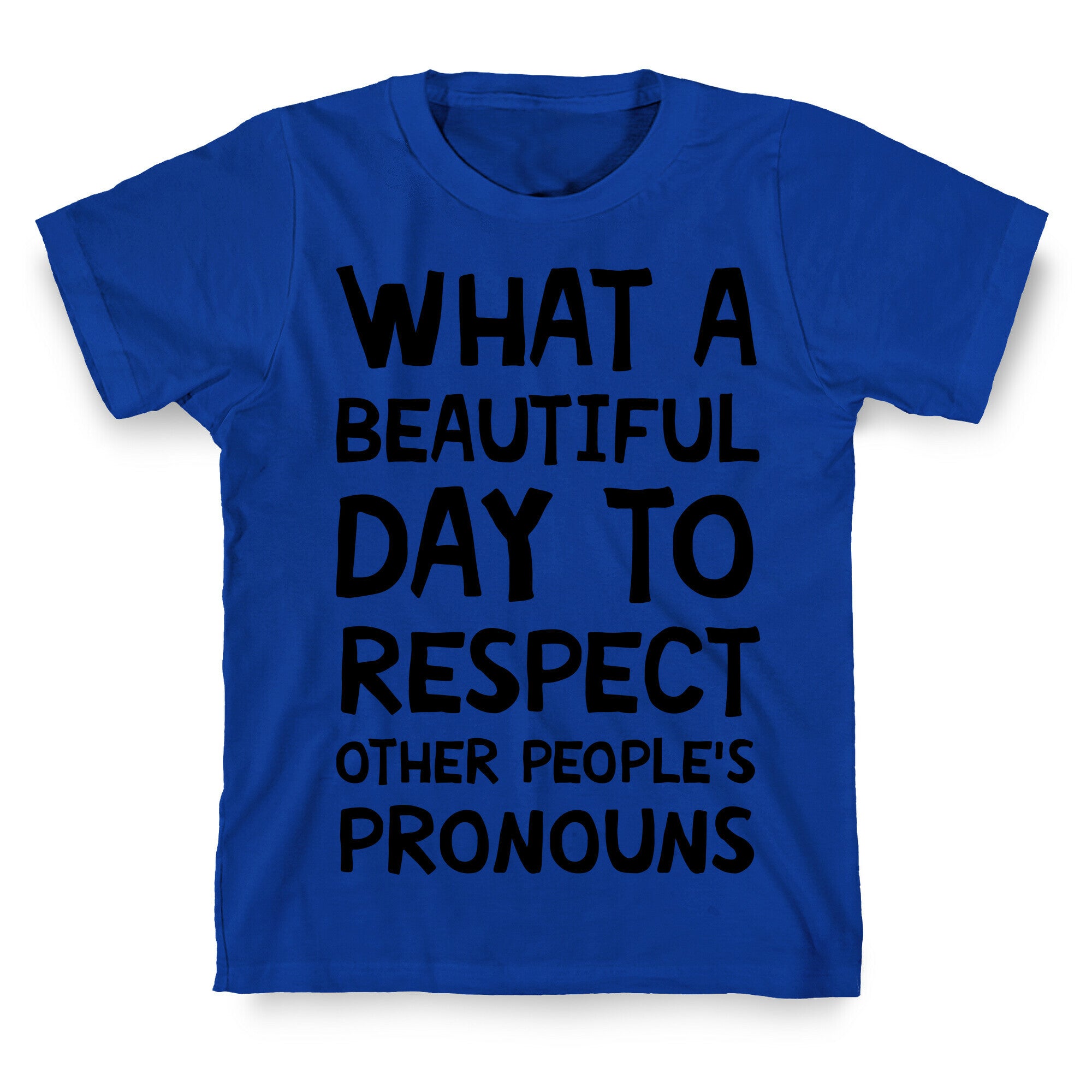 What A Beautiful Day To Respect Other People's Pronouns T-Shirt