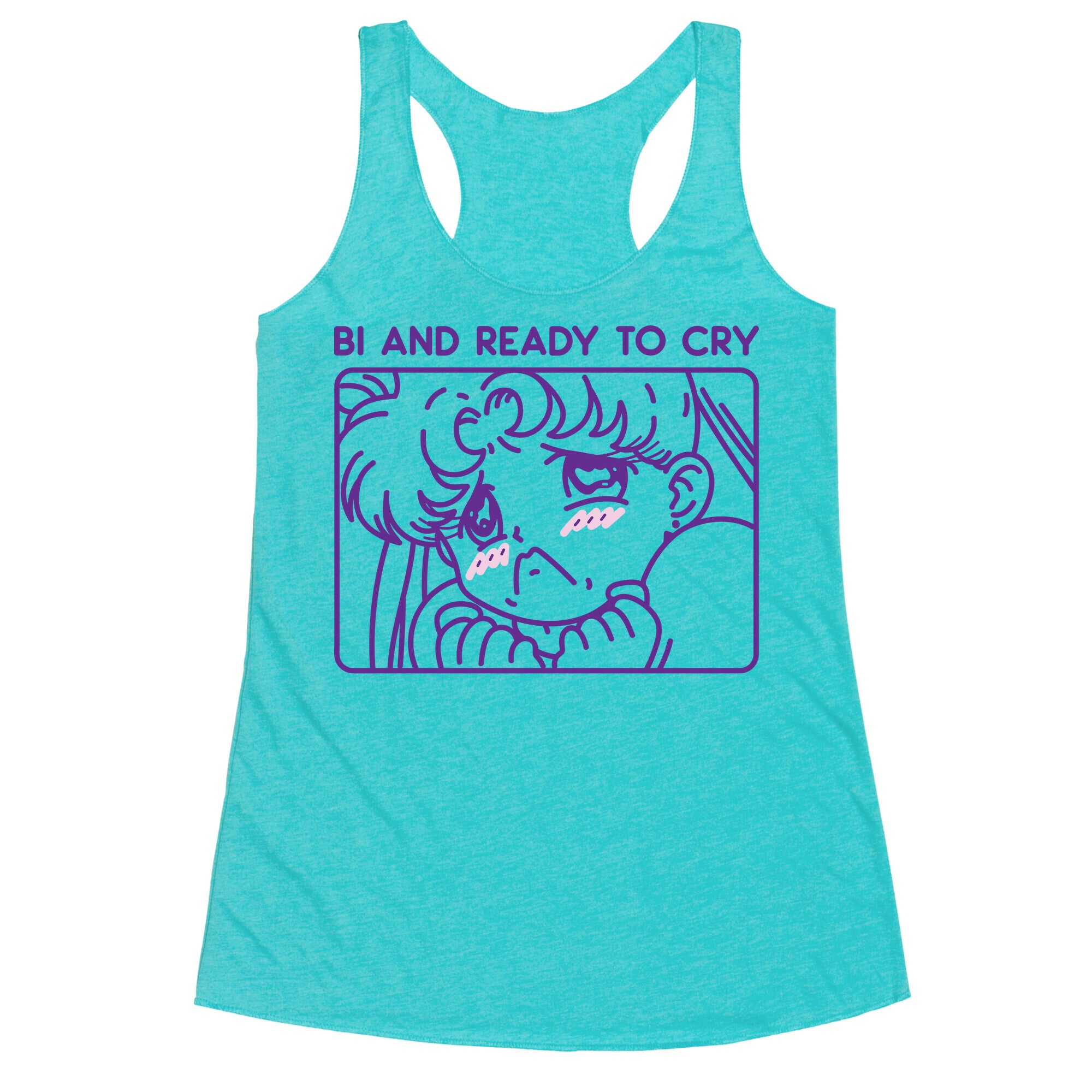 Bi And Ready To Cry Sailor Racerback Tank