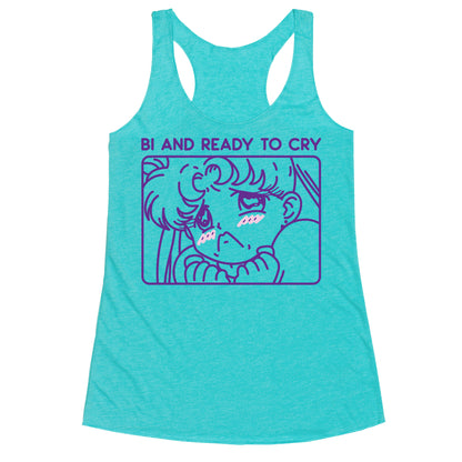 Bi And Ready To Cry Sailor Racerback Tank