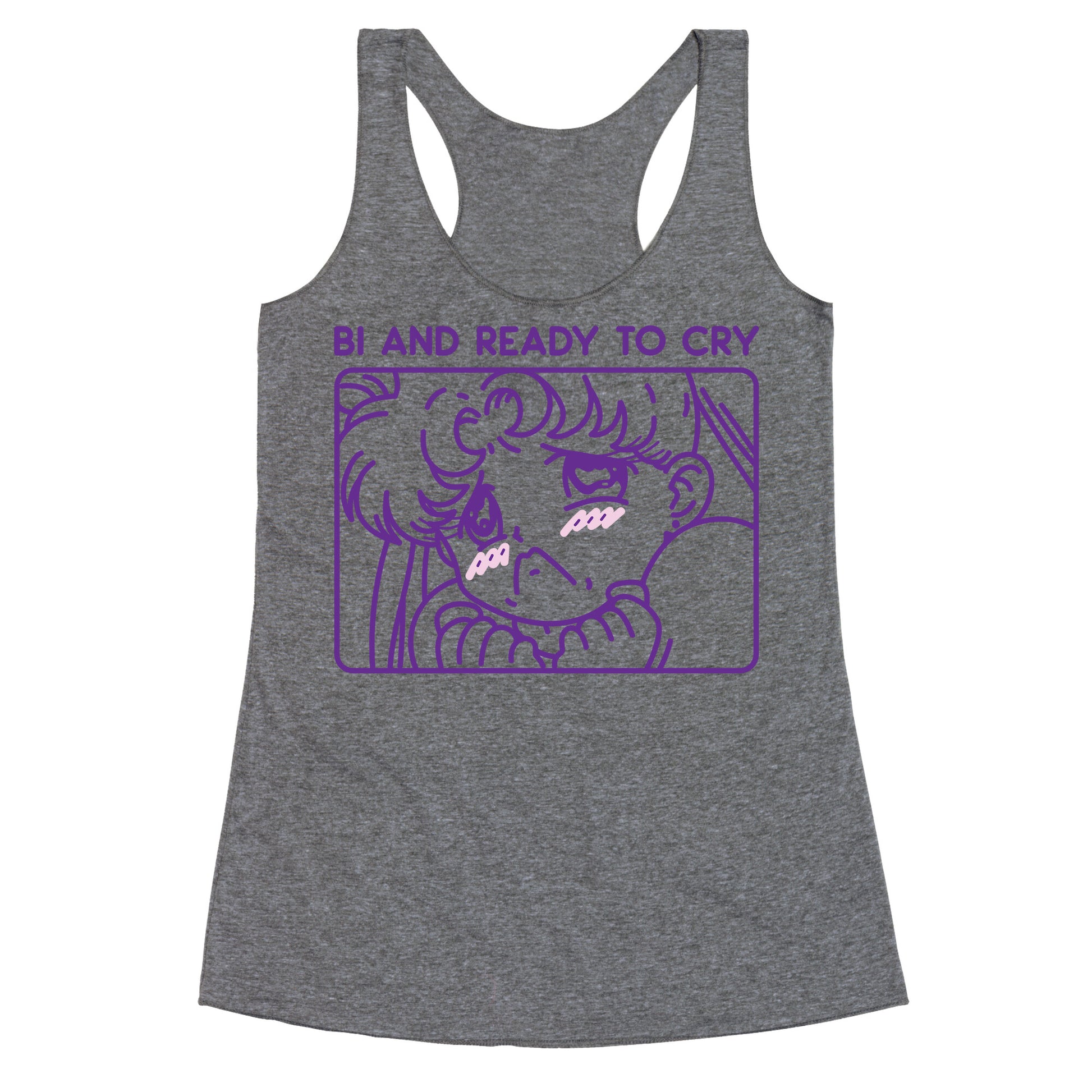 Bi And Ready To Cry Sailor Racerback Tank