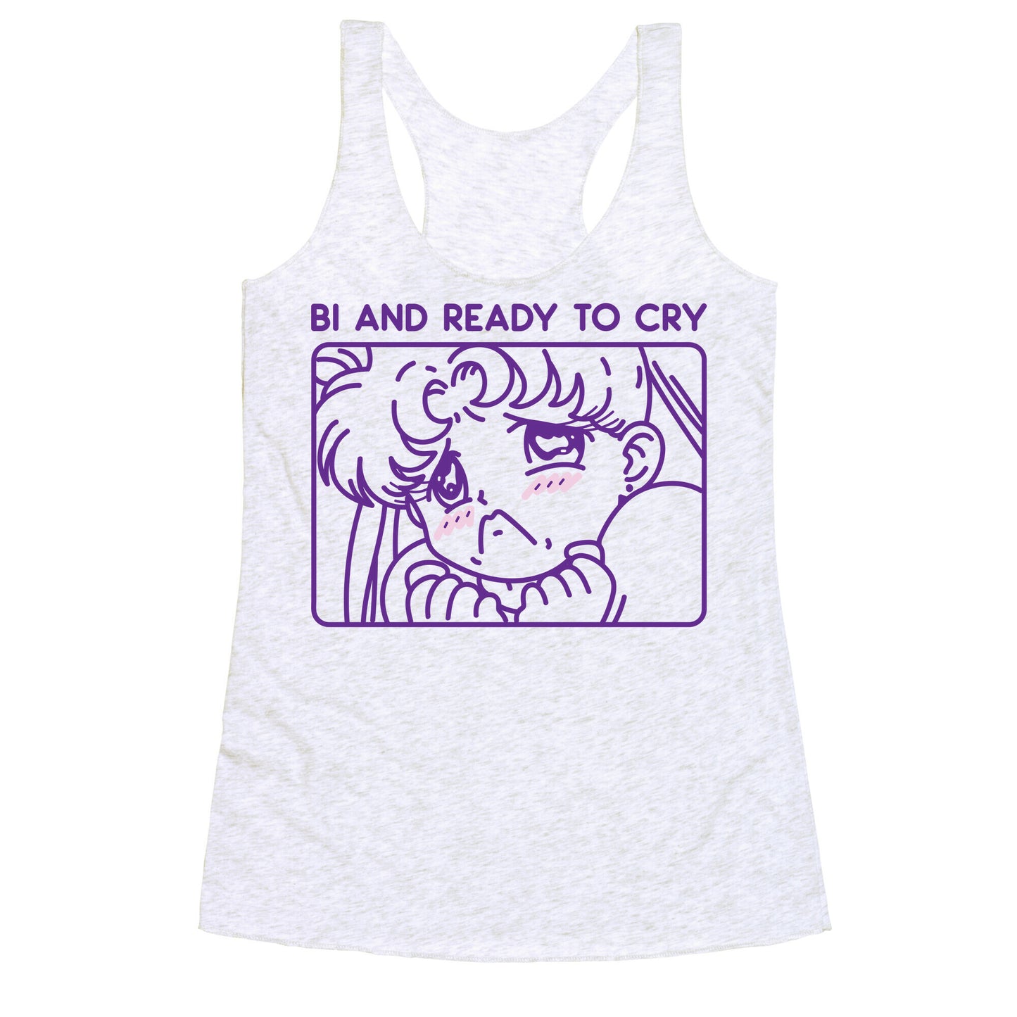 Bi And Ready To Cry Sailor Racerback Tank