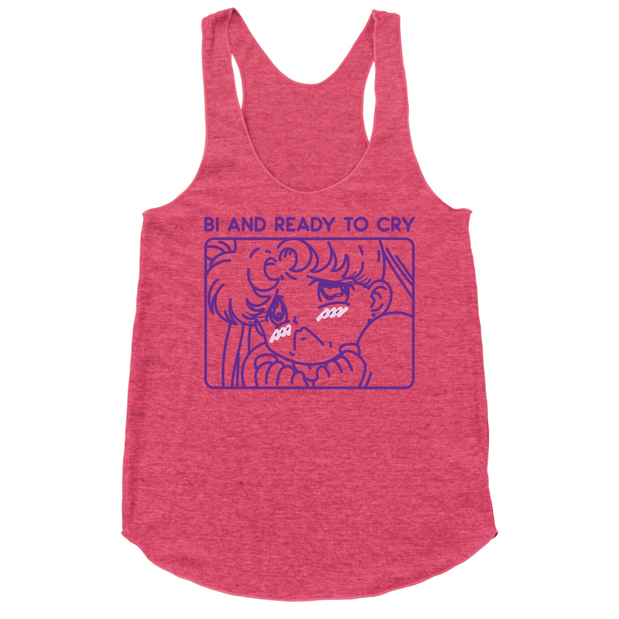 Bi And Ready To Cry Sailor Racerback Tank