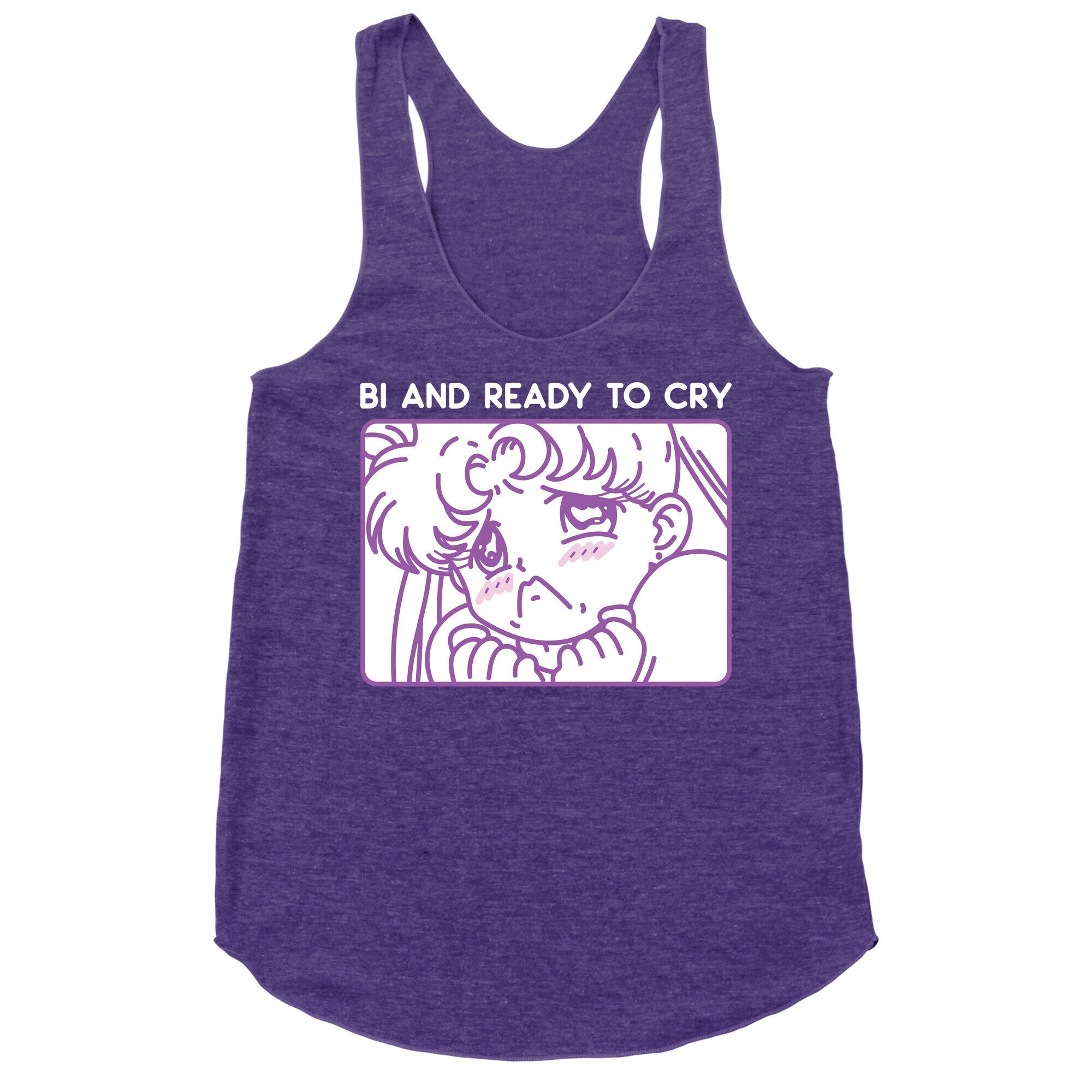 Bi And Ready To Cry Sailor Racerback Tank