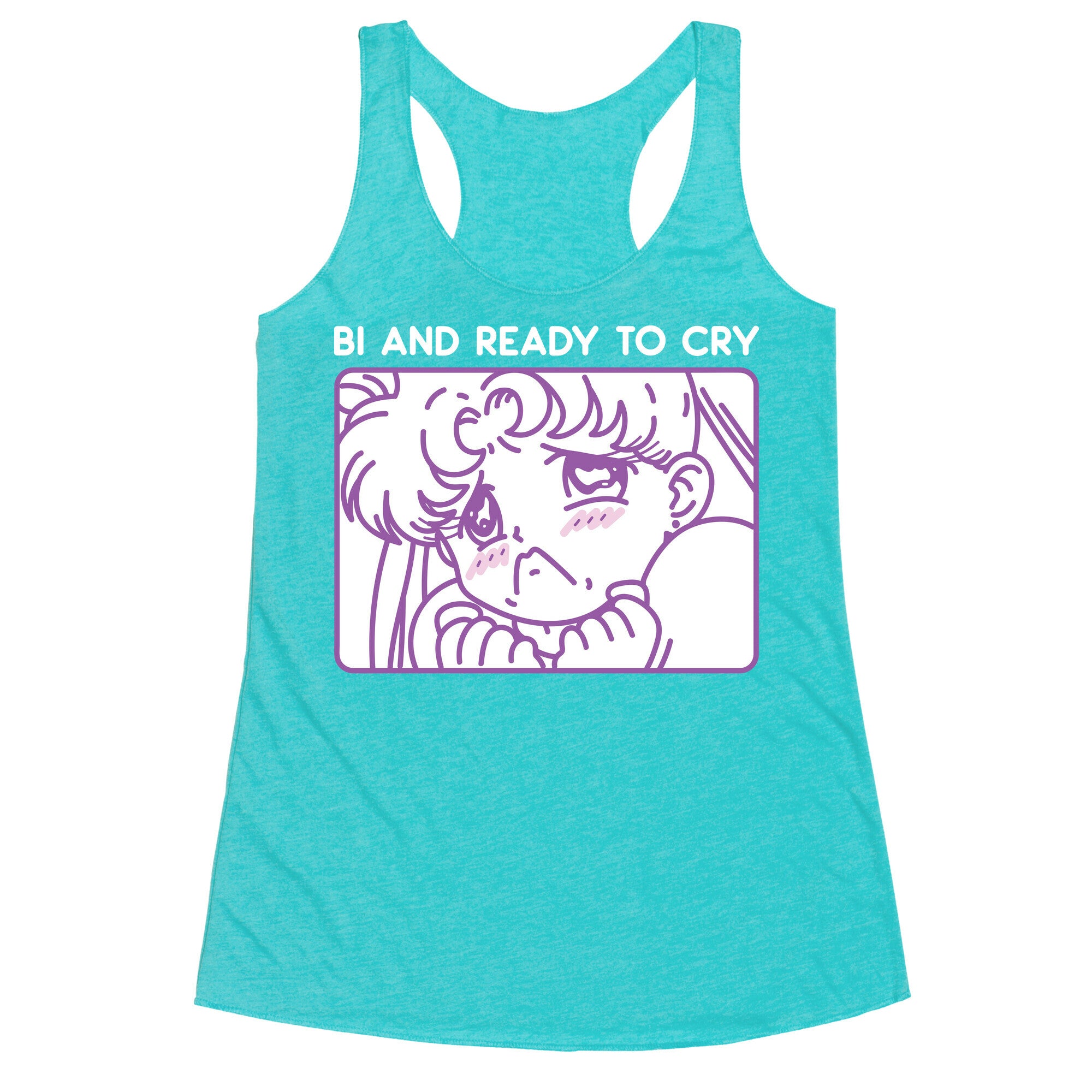 Bi And Ready To Cry Sailor Racerback Tank