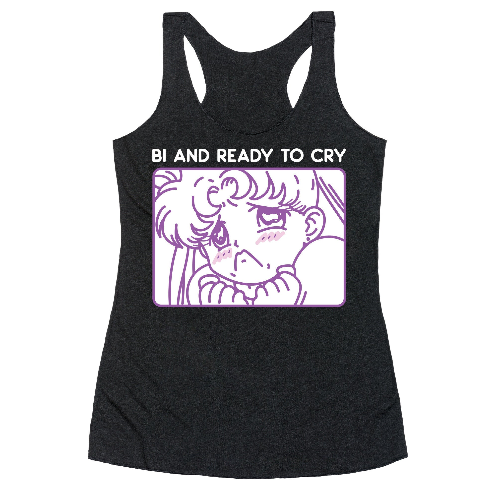 Bi And Ready To Cry Sailor Racerback Tank
