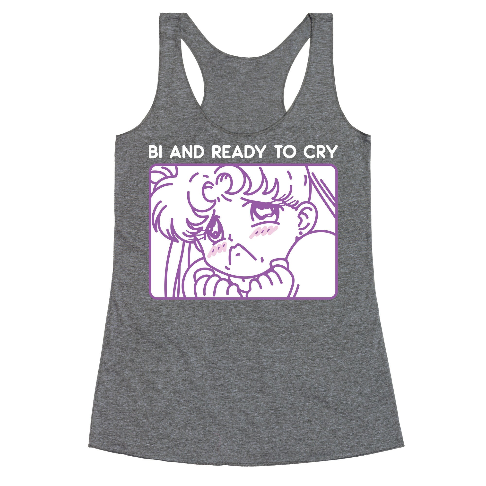 Bi And Ready To Cry Sailor Racerback Tank