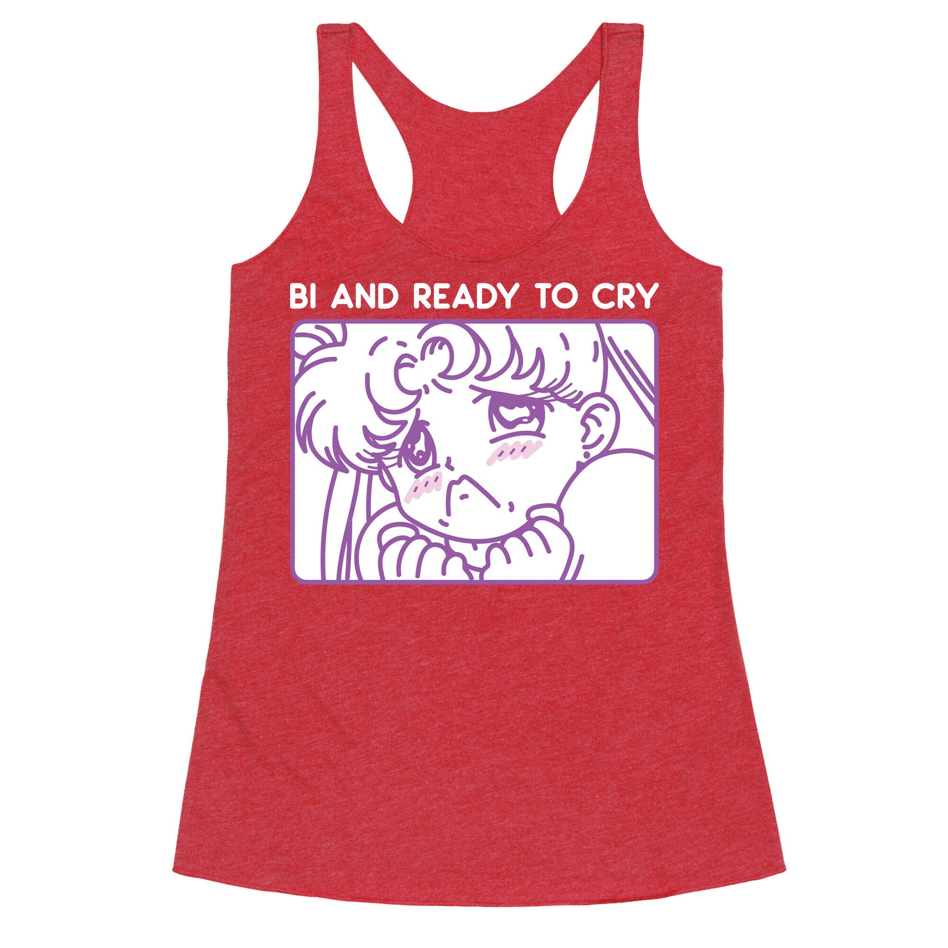 Bi And Ready To Cry Sailor Racerback Tank