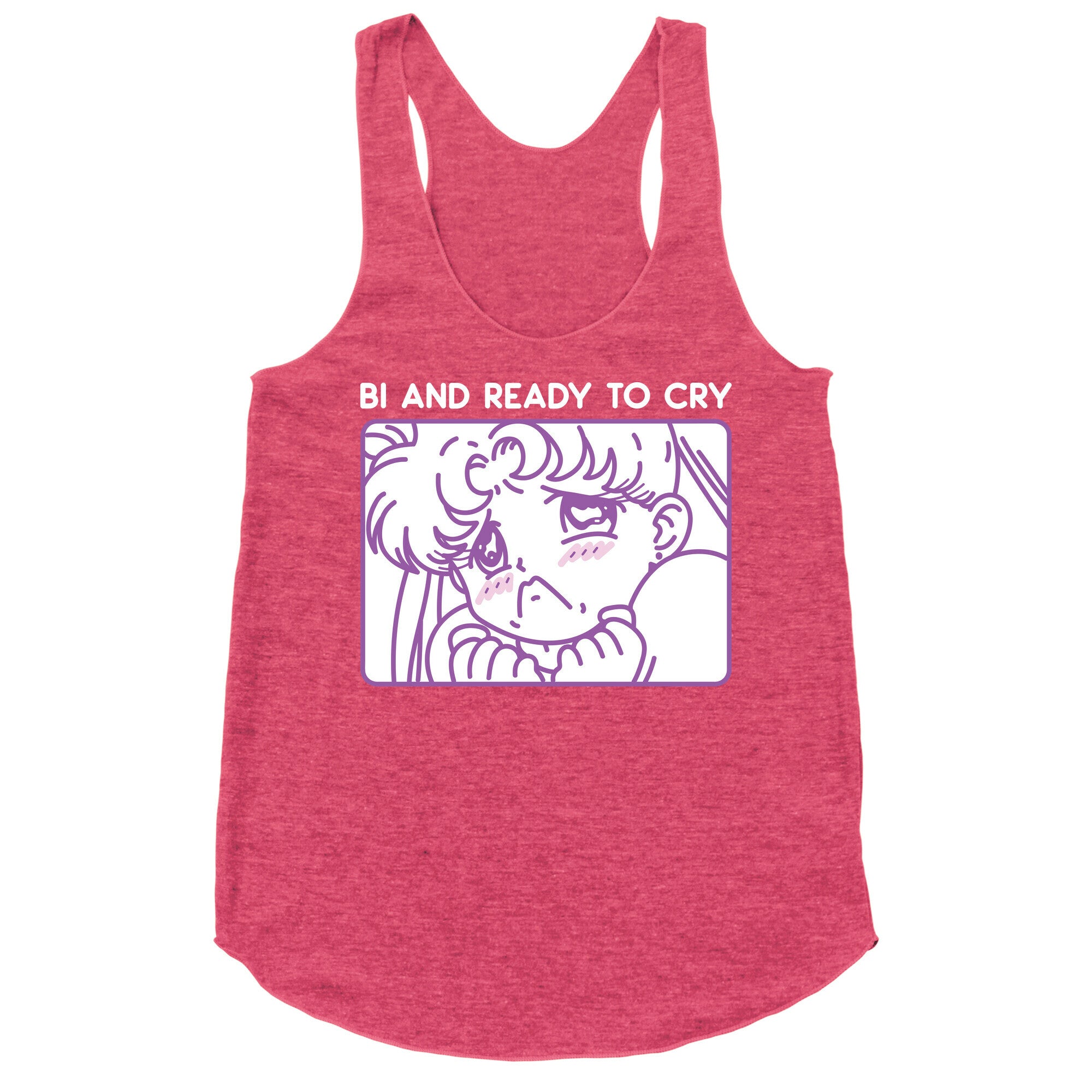 Bi And Ready To Cry Sailor Racerback Tank