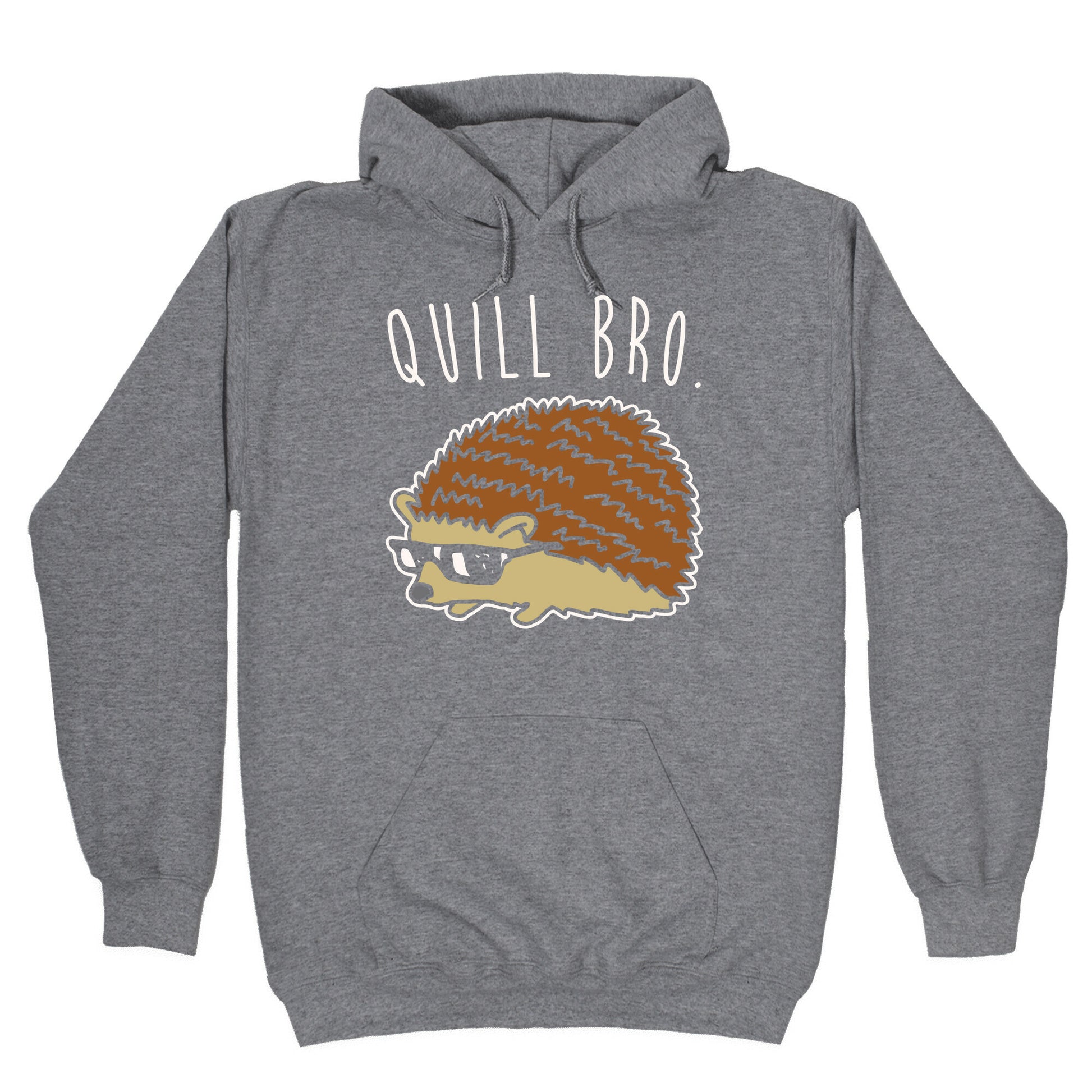 Quill Bro White Print Hoodie