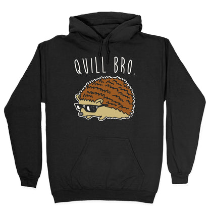 Quill Bro White Print Hoodie