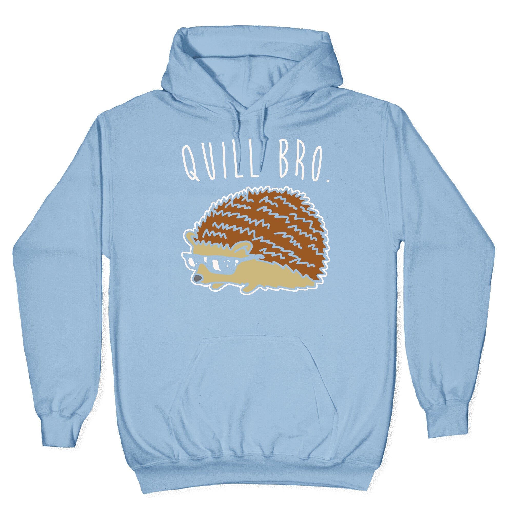 Quill Bro White Print Hoodie