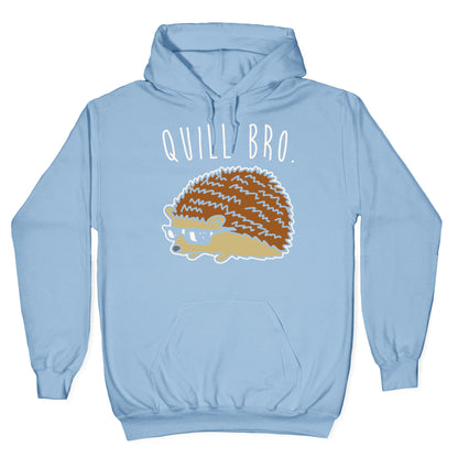 Quill Bro White Print Hoodie