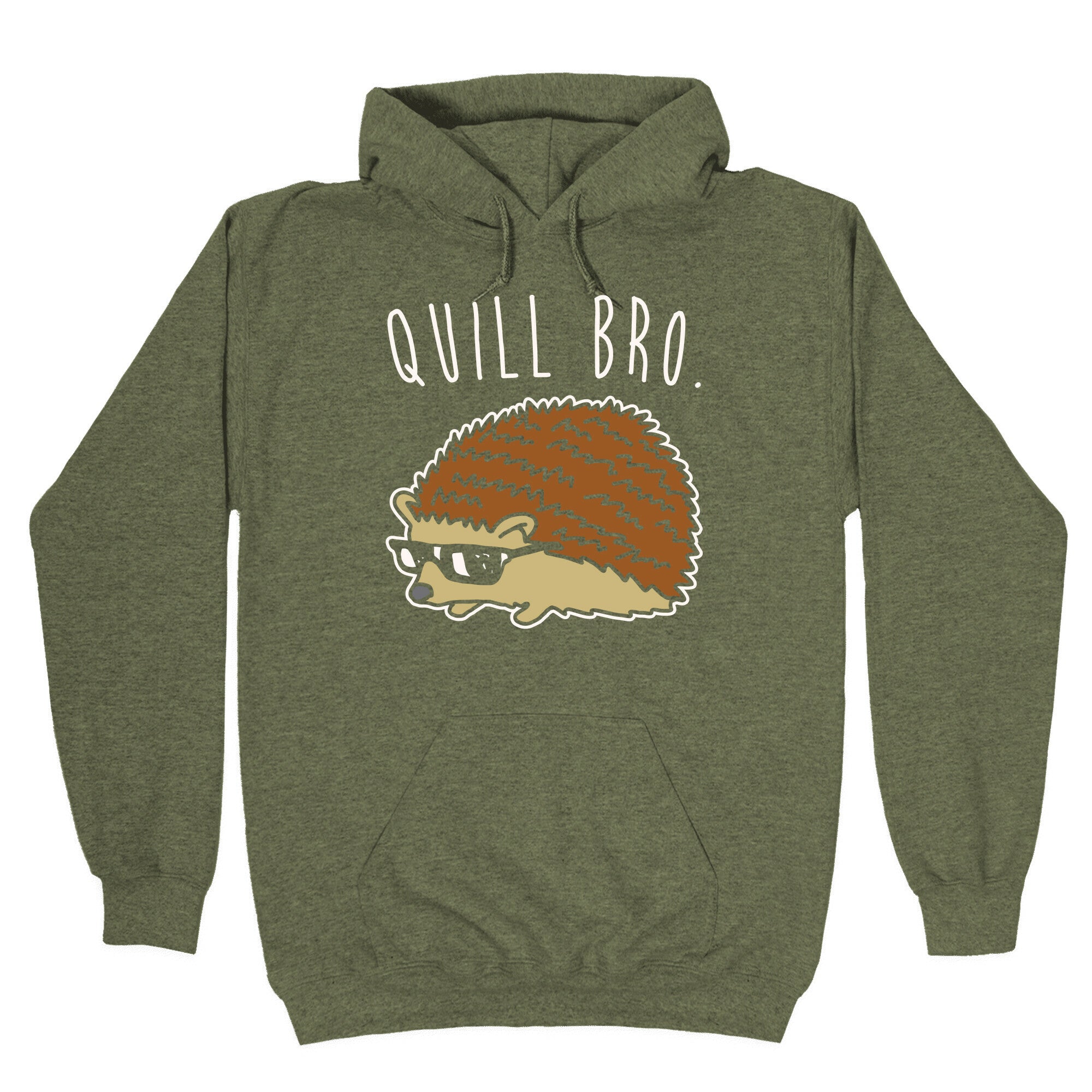 Quill Bro White Print Hoodie