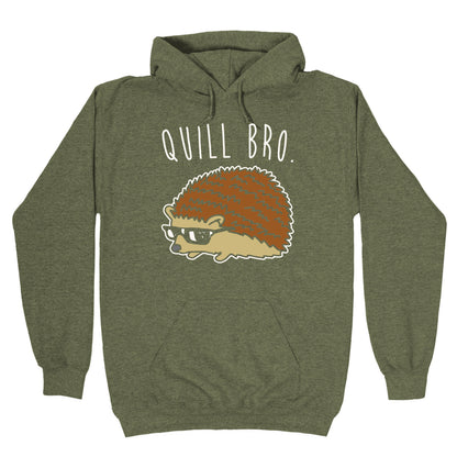 Quill Bro White Print Hoodie