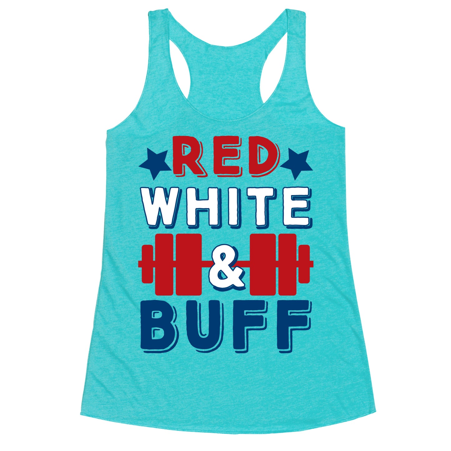 Red, White and Buff Racerback Tank