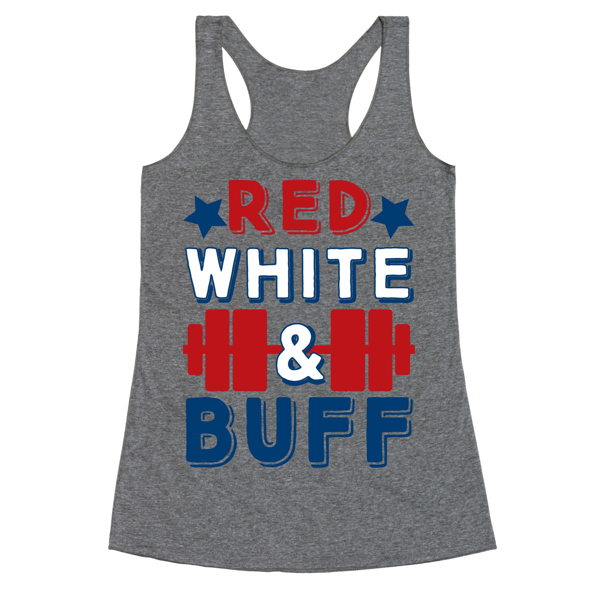 Red, White and Buff Racerback Tank