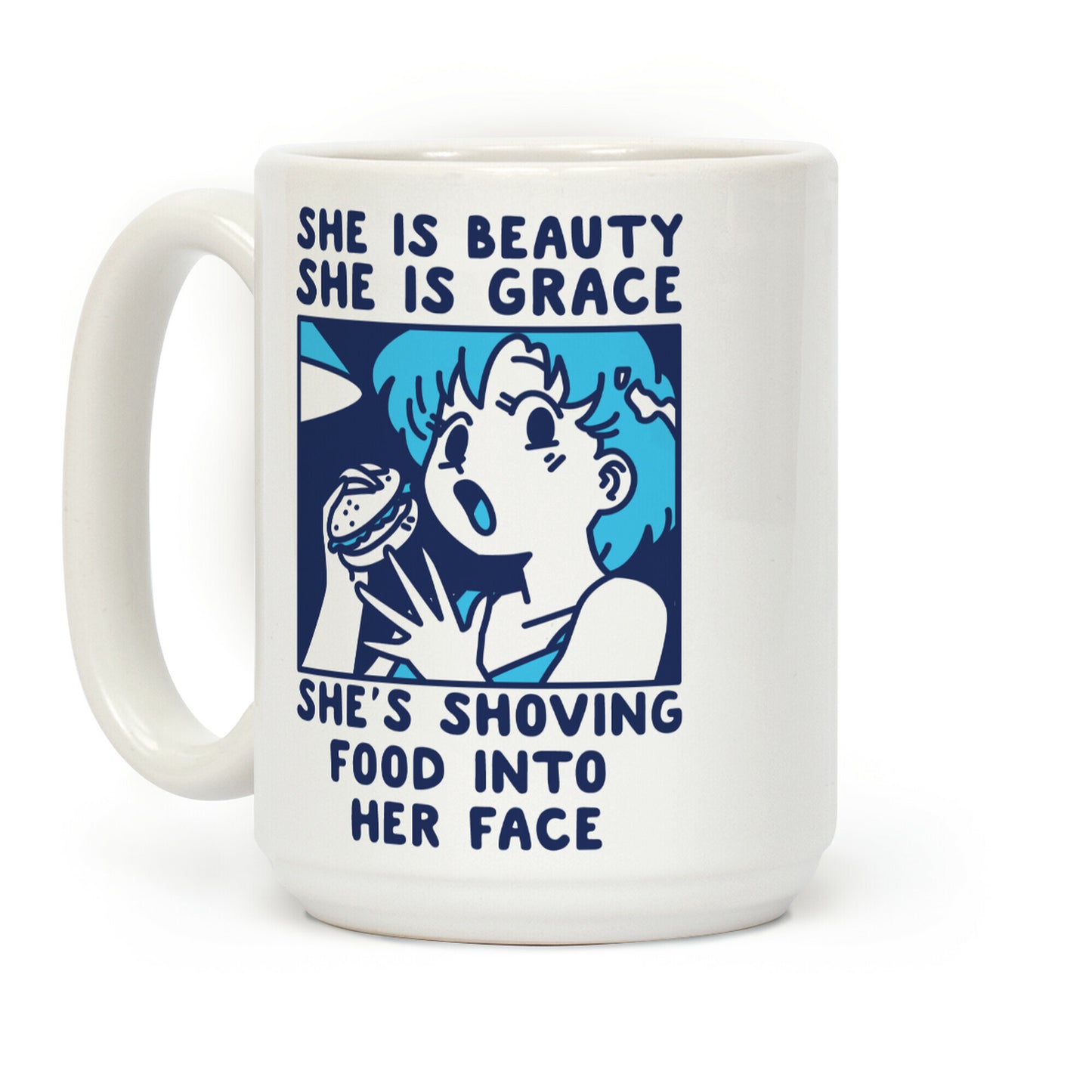 She's Shoving Food Into Her Face Ami Coffee Mug