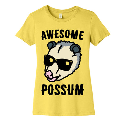 Awesome Possum  Women's Cotton Tee