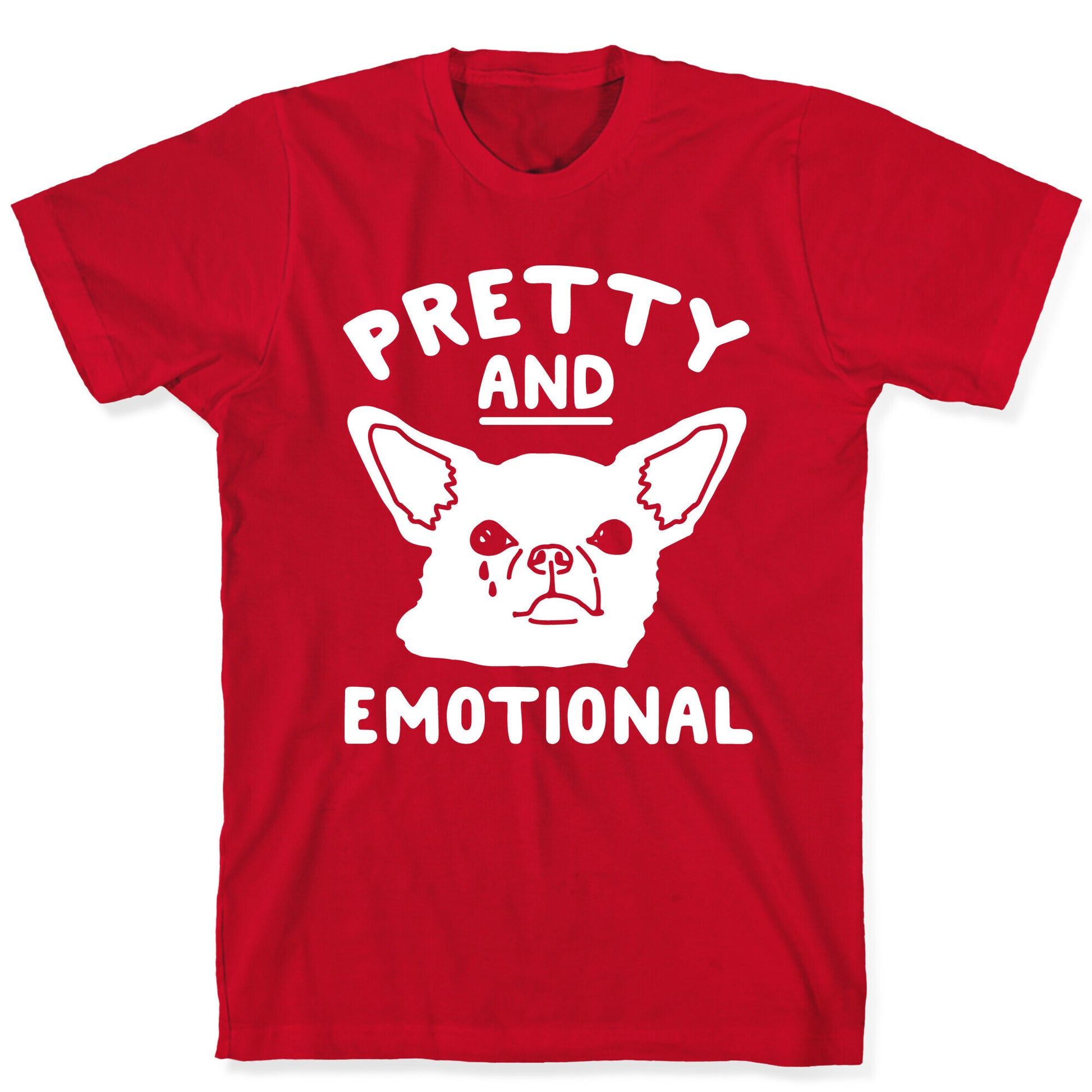 Pretty and Emotional White Print T-Shirt