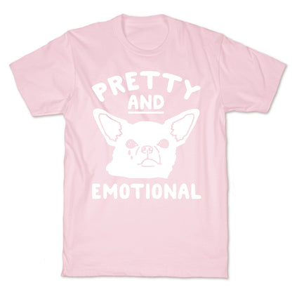 Pretty and Emotional White Print T-Shirt