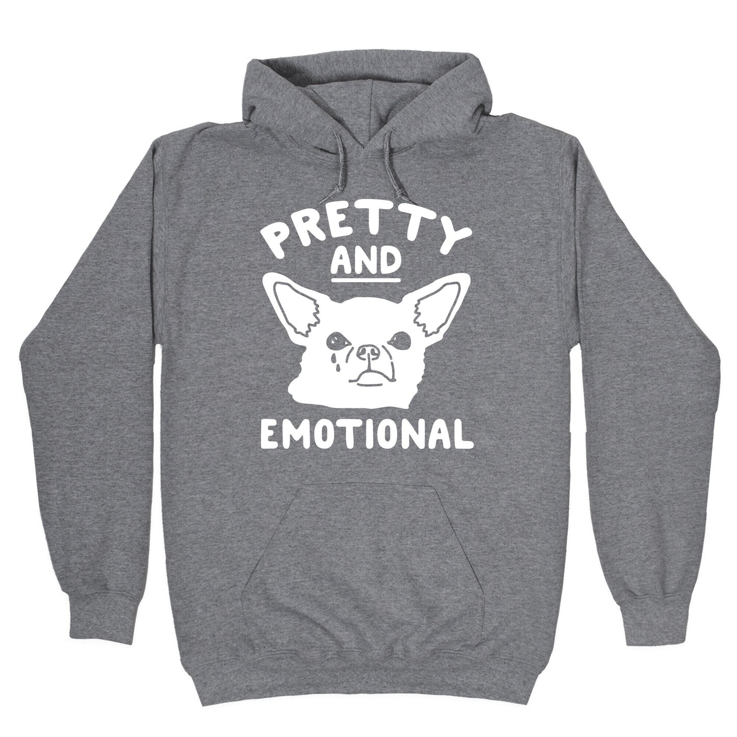 Pretty and Emotional White Print Hoodie