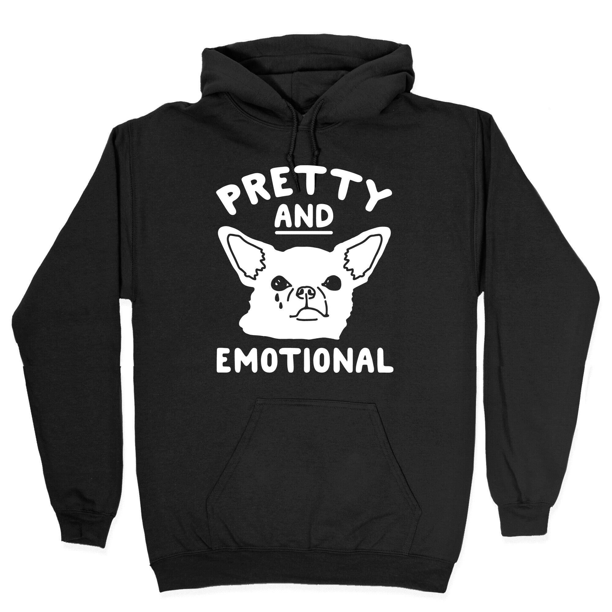 Pretty and Emotional White Print Hoodie