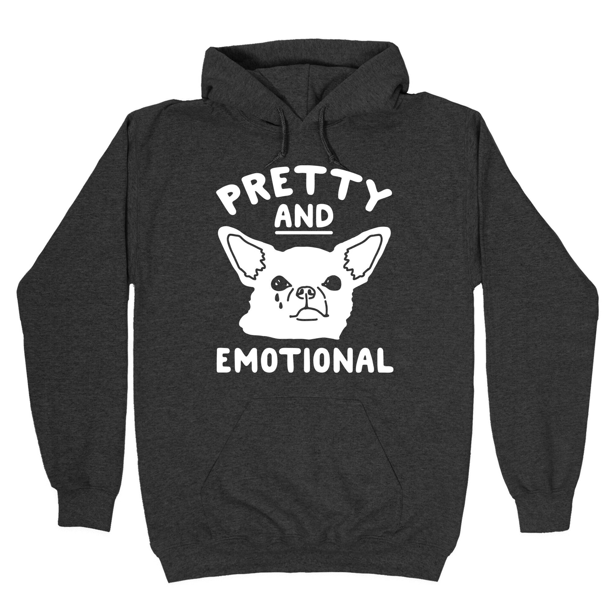 Pretty and Emotional White Print Hoodie