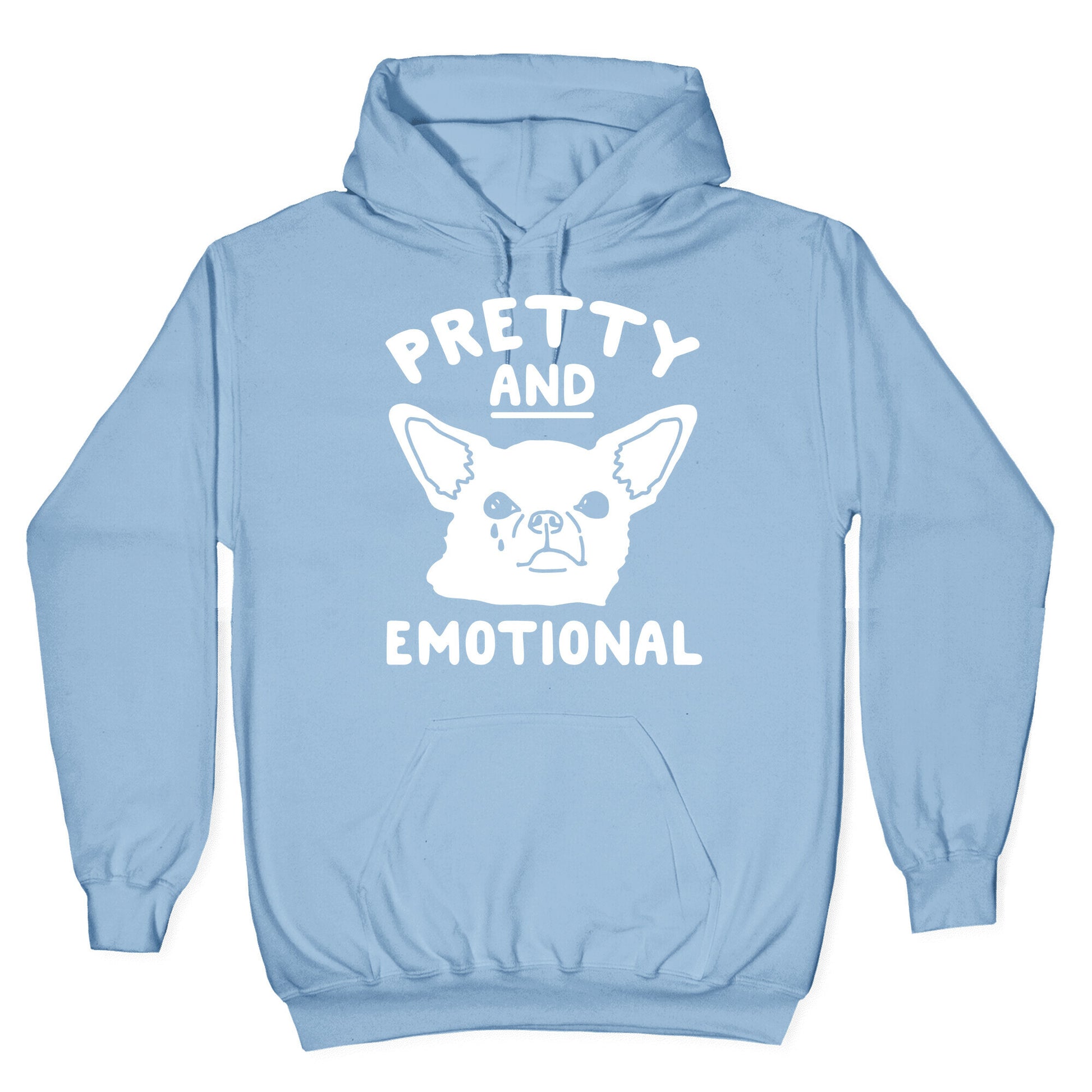 Pretty and Emotional White Print Hoodie