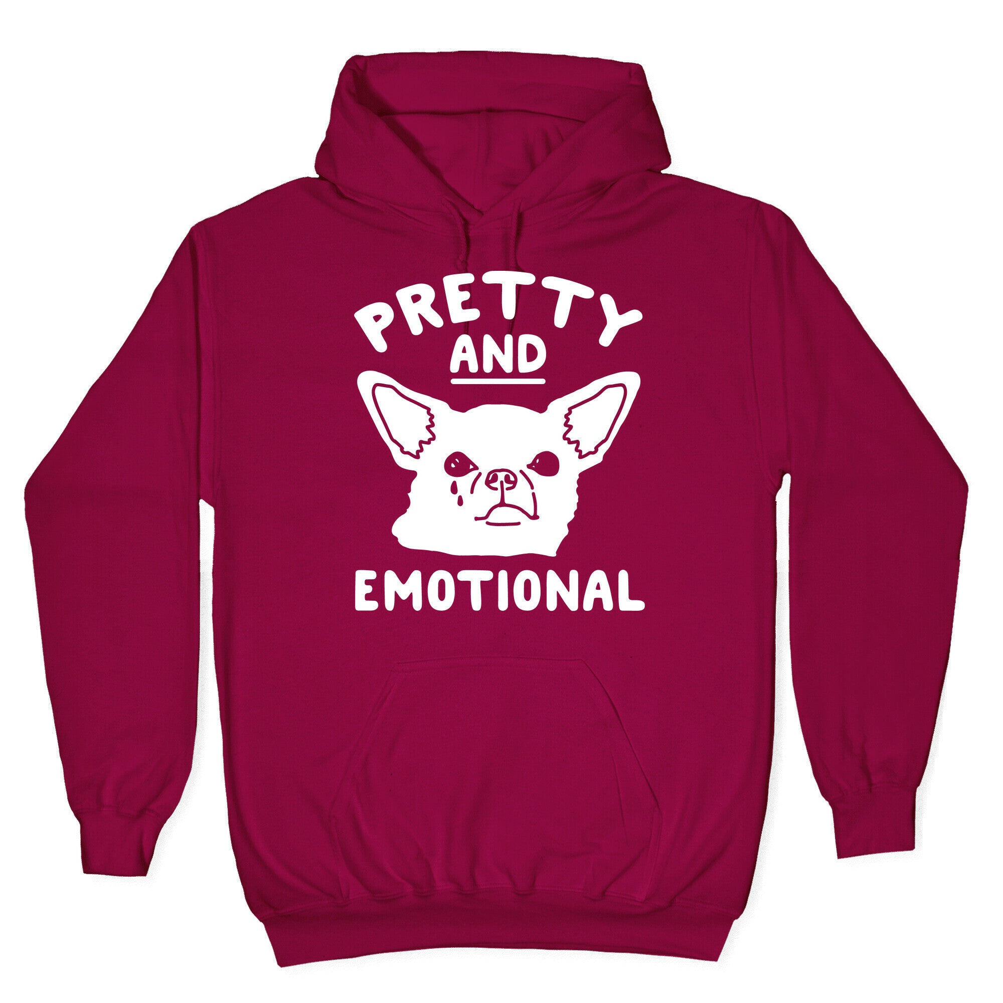 Pretty and Emotional White Print Hoodie