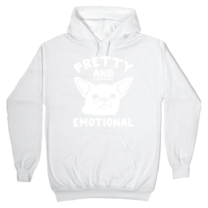 Pretty and Emotional White Print Hoodie