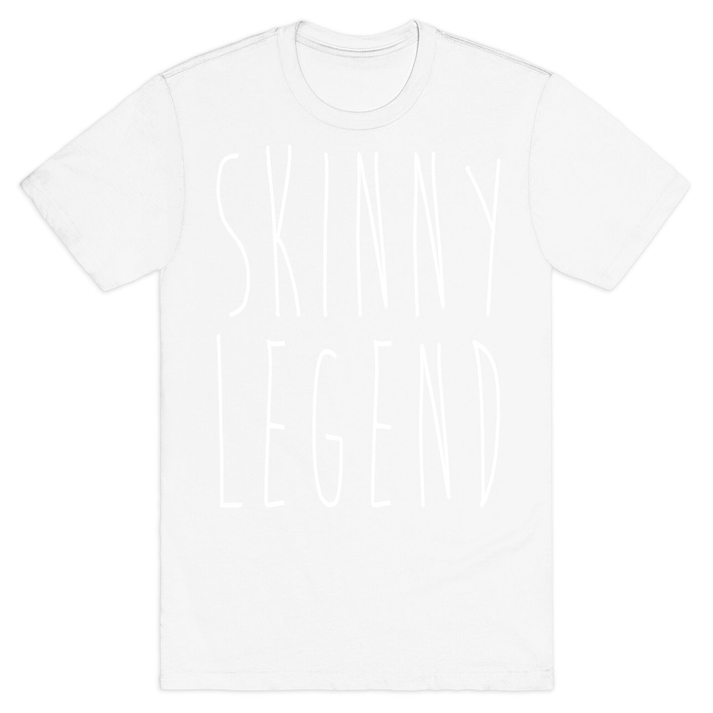 Skinny Legend White Print T-Shirt
