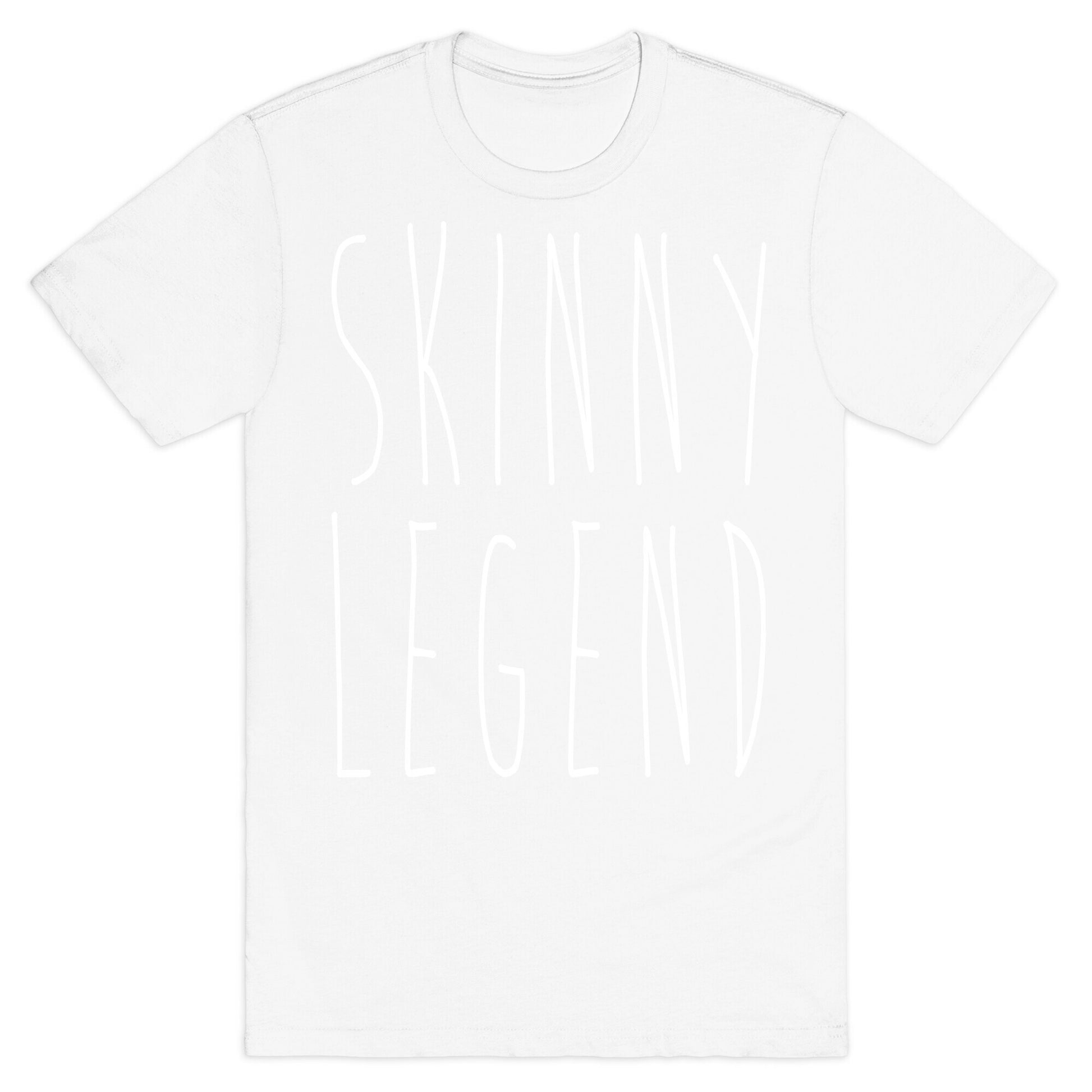 Skinny Legend White Print T-Shirt