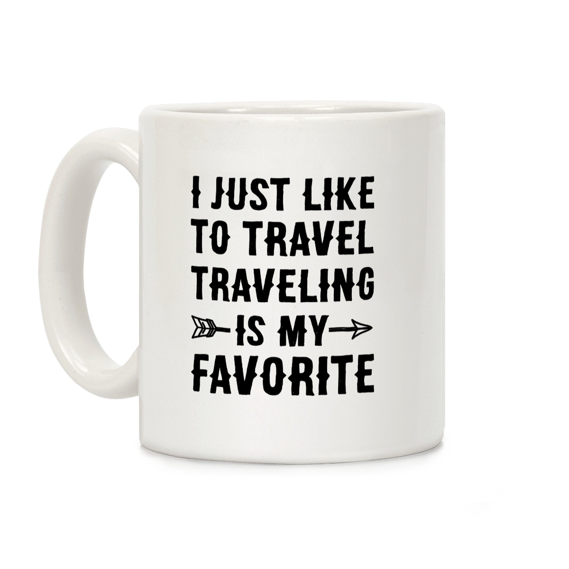 I Just Like To Travel Traveling Is My Favorite Coffee Mug