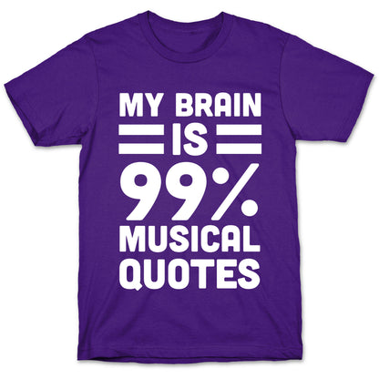 My Brain is 99% Musical Quotes T-Shirt