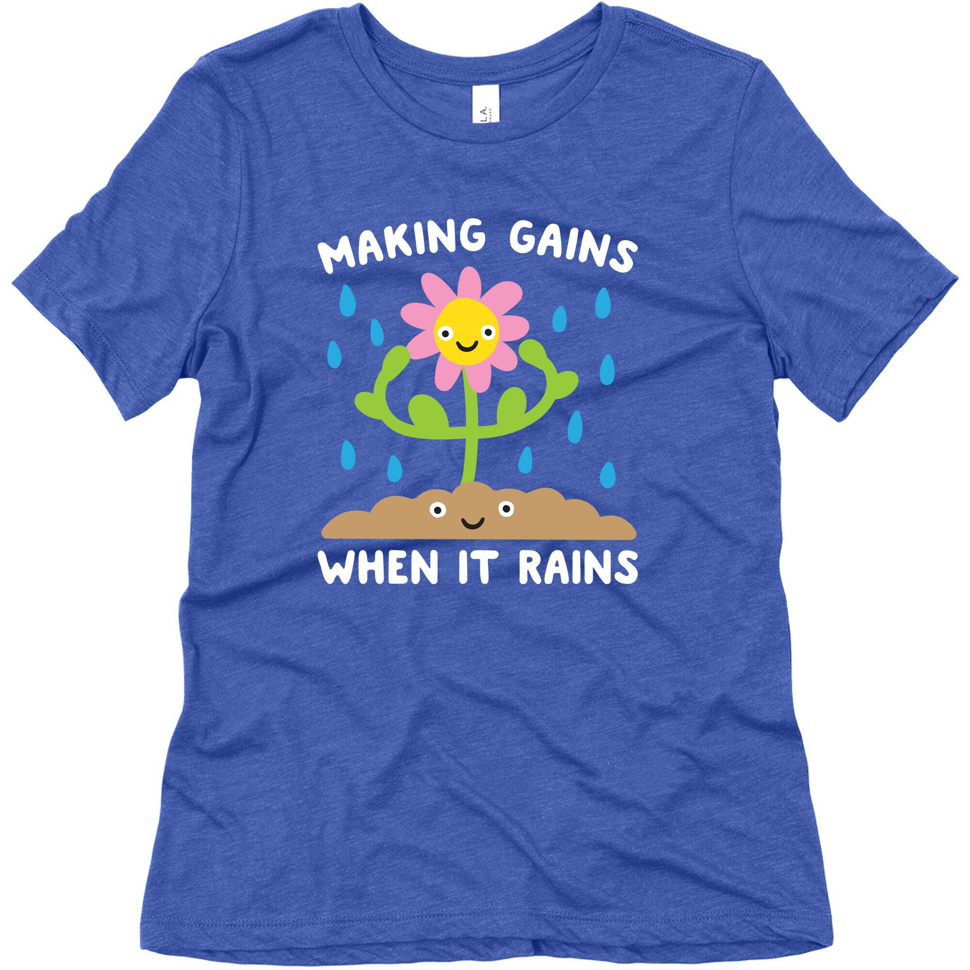Making Gains When It Rains Flower Women's Triblend Tee