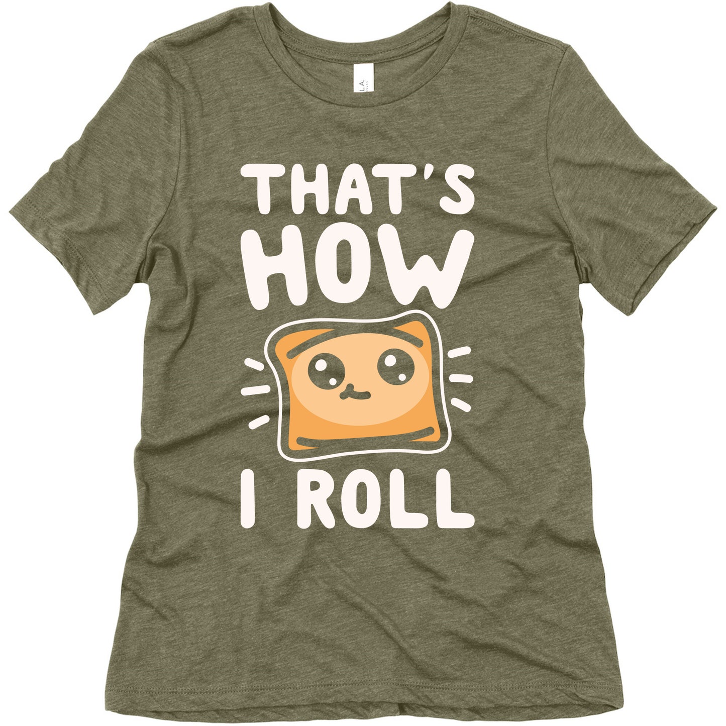 That's How I Pizza Roll Parody White Print Women's Triblend Tee