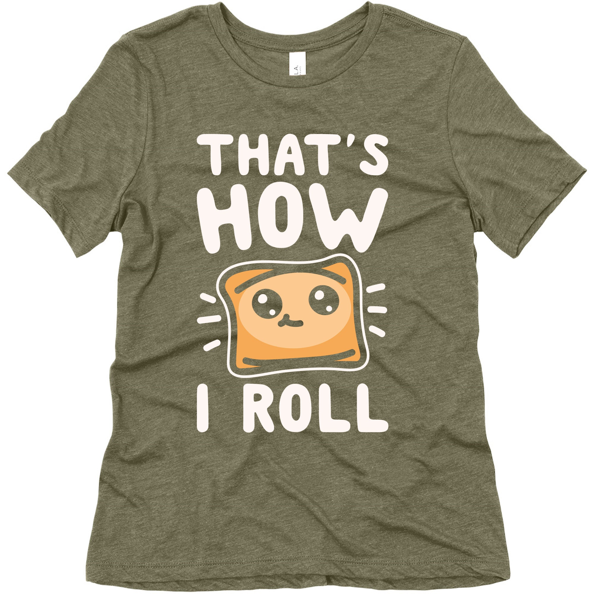 That's How I Pizza Roll Parody White Print Women's Triblend Tee