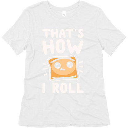That's How I Pizza Roll Parody White Print Women's Triblend Tee