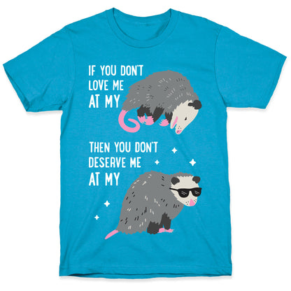 If You Don't Love Me At My Worst Then You Don't Deserve Me At My Best Opossum Unisex Triblend Tee