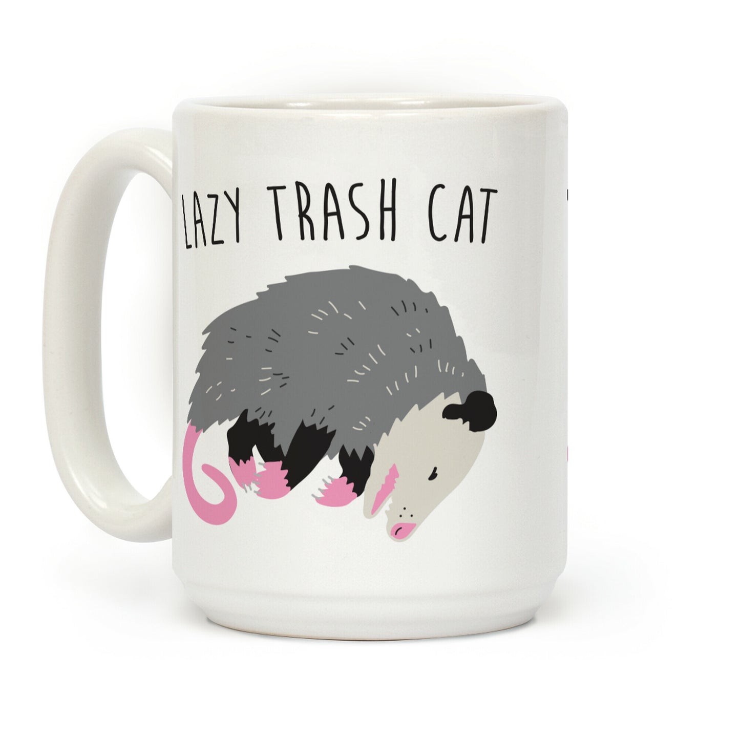 Lazy Trash Cat Coffee Mug