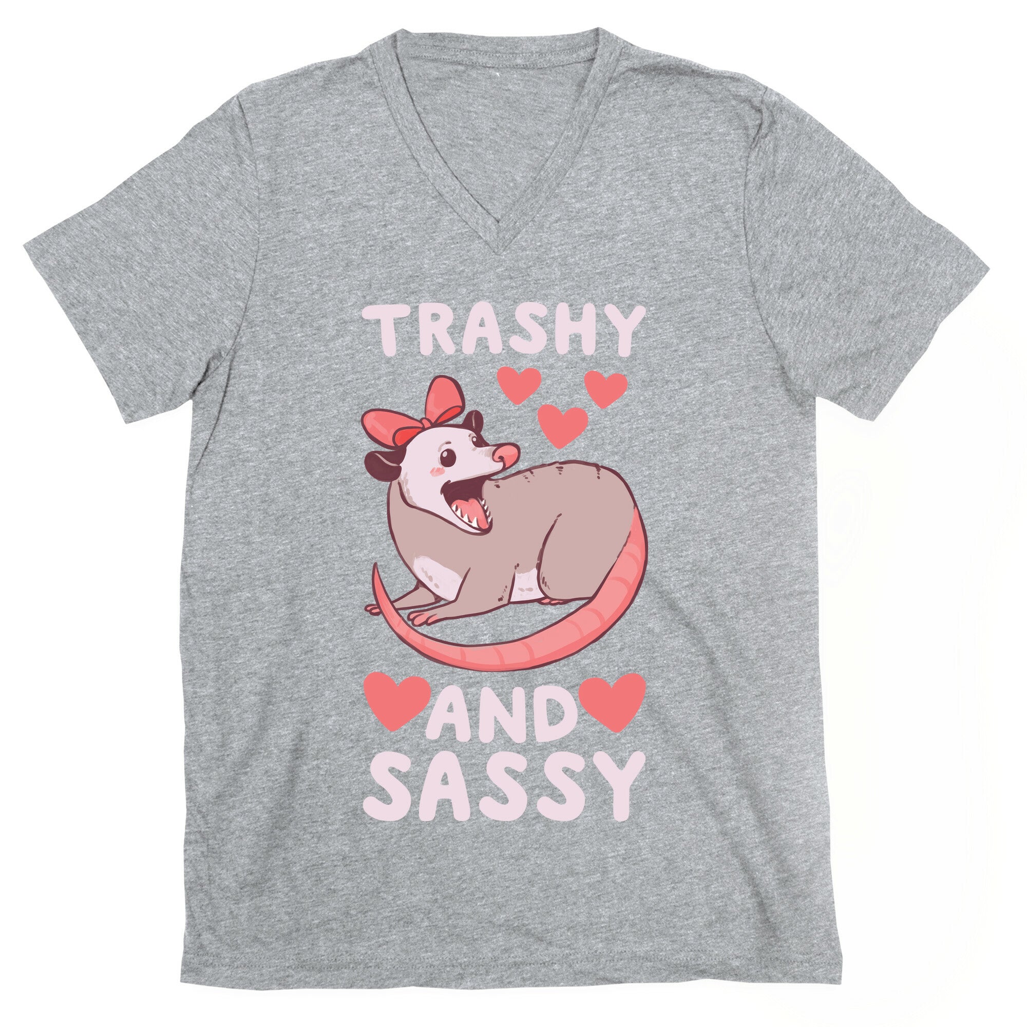 Trashy and Sassy Possum  V-Neck
