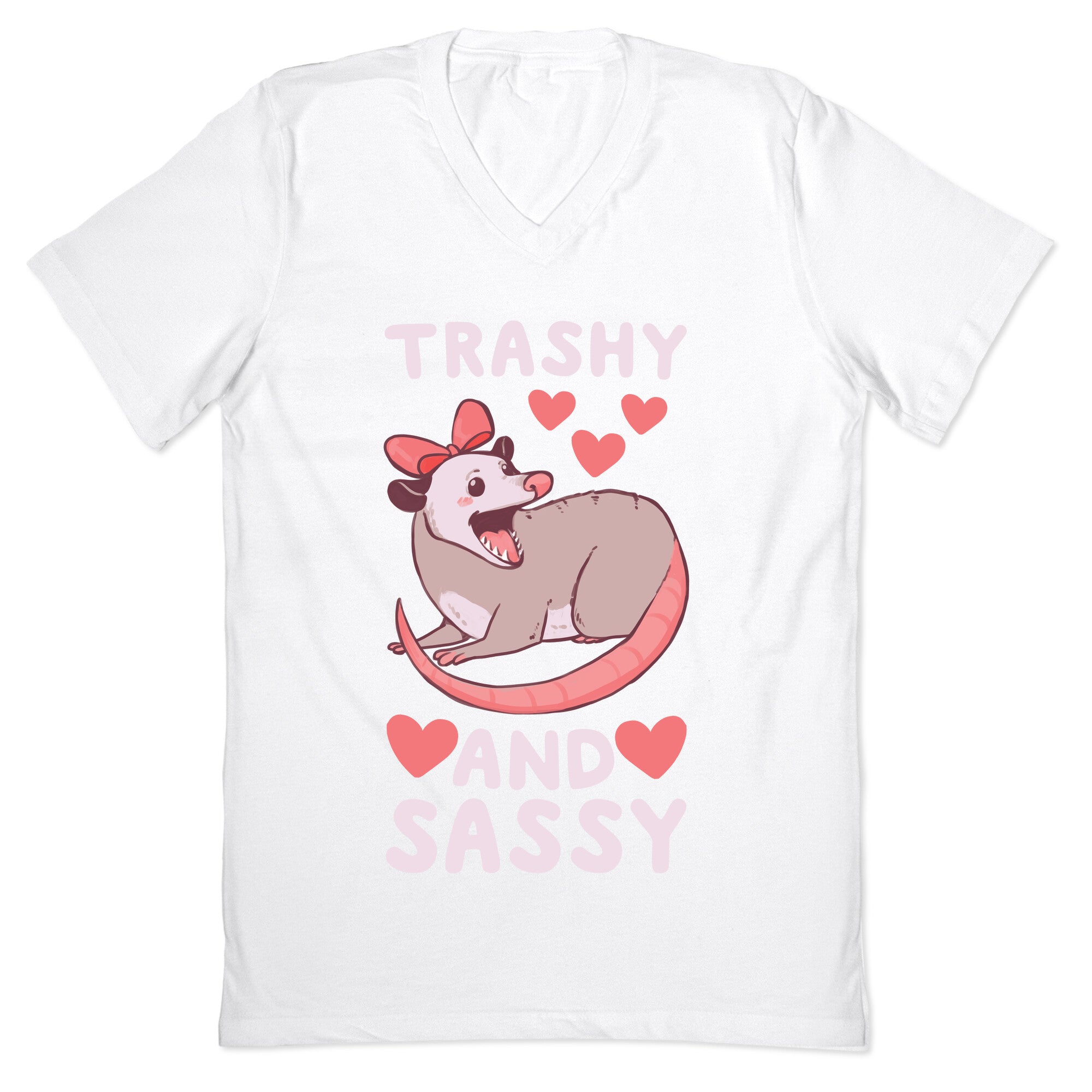 Trashy and Sassy Possum  V-Neck