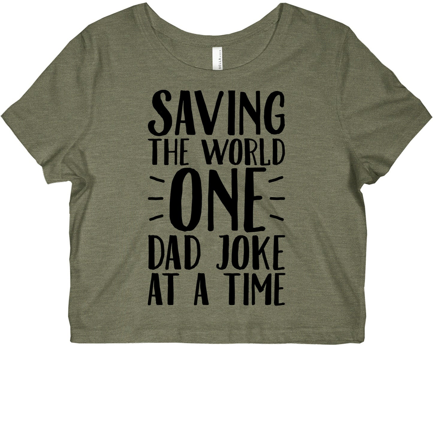 Saving The World One Dad Joke At A Time Graphic Baby Tee