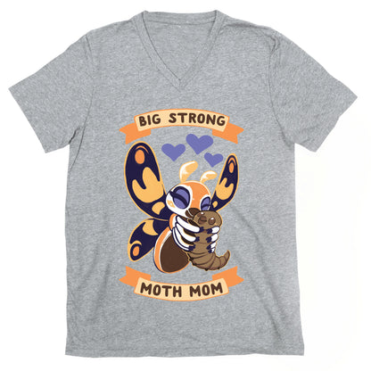 Big Strong Moth Mom Mothra V-Neck